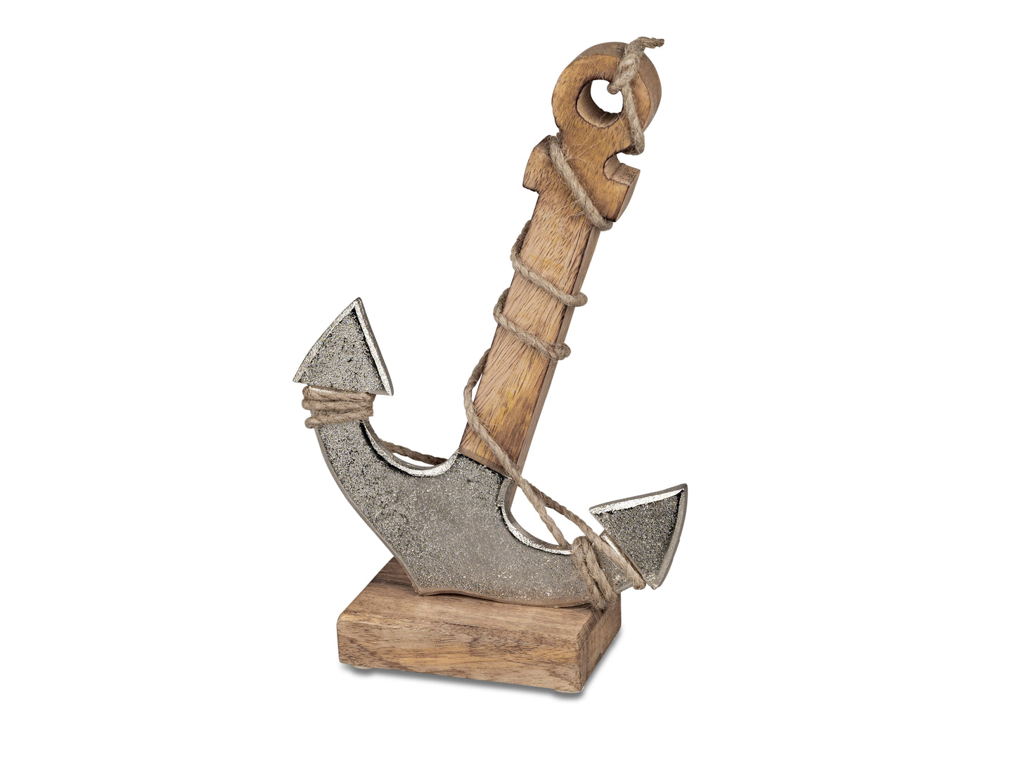 Anker mit Tau auf Sockel