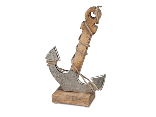 Anker mit Tau auf Sockel