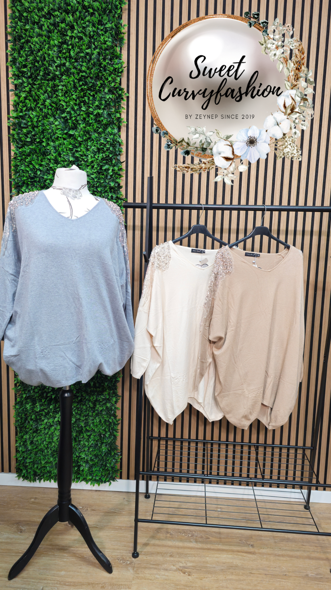 Glitzer Shoulder Pulli