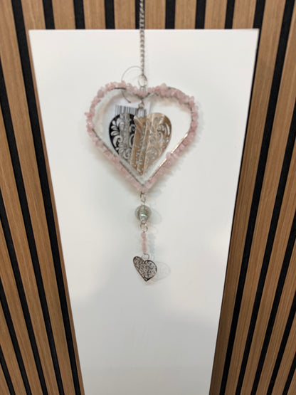 Hänger Herz mit farbigen Steinen (9-5)