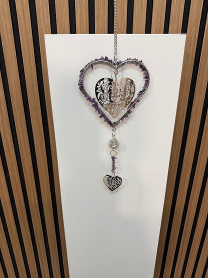 Hänger Herz mit farbigen Steinen (9-5)