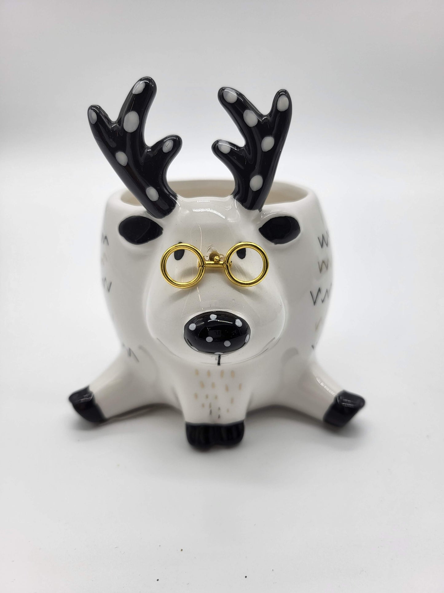 Deko Gefäß Rentier Porzellan (2-5)